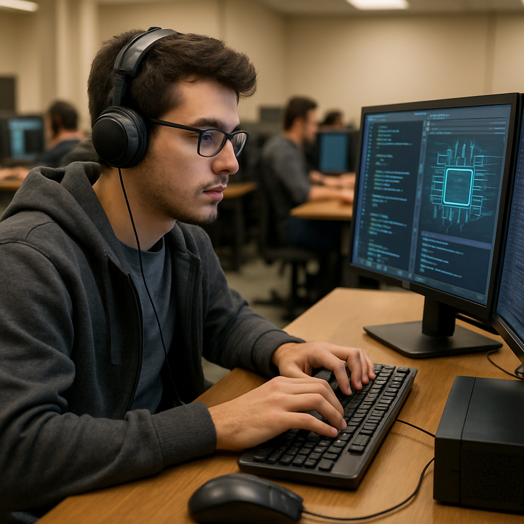 carrera de licenciatura en sistemas computacionales sin textos siguiendo el mismo estilo hiperealista